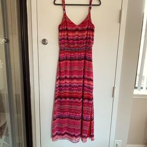 White House | Black Market WHBM Blouson Chiffon Maxi Dress Size Small